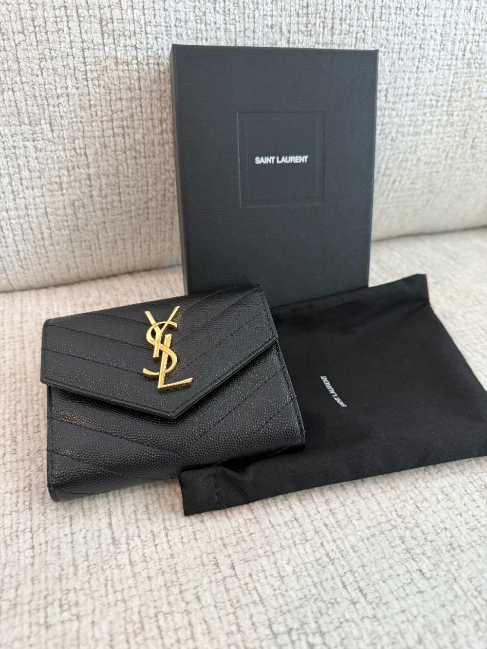 YSL Trifold Black wallet